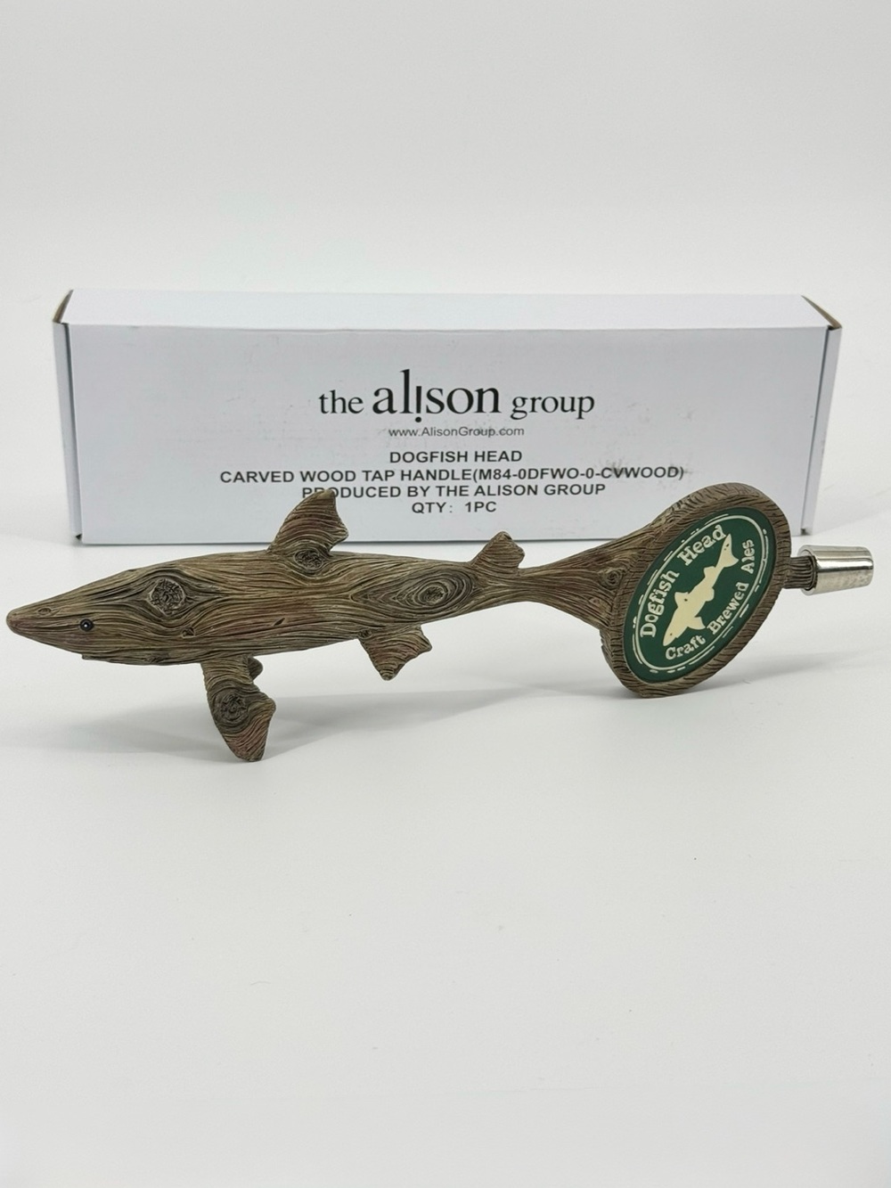 Dogfish Head Craft Brewed Ales Wooden Tap Handle New in Box